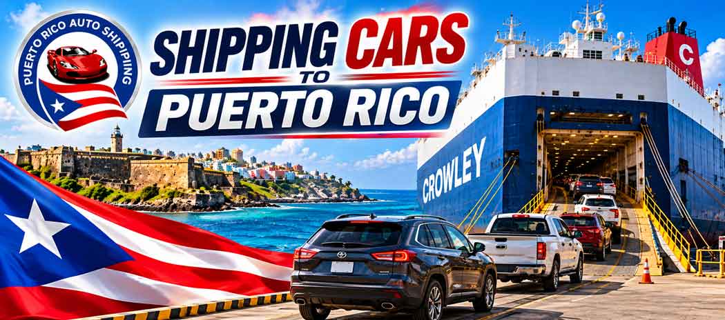 Shipping cars to Puerto Rico: cars entering the ship at the port
